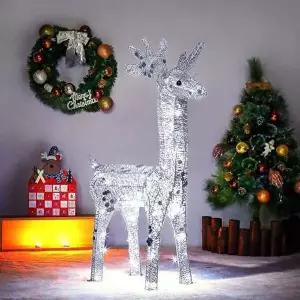 LED 반짝반짝 루돌프사슴장식 디스플레이 110cm 실버-WD1BFE2