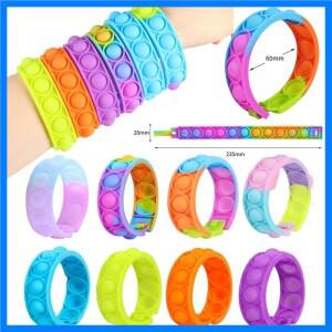 새로운 퍼즐 스트레스 완화 팔찌 버블 성인 어린이 릴리프 짜기 감각 장난감 생일 파티 호의