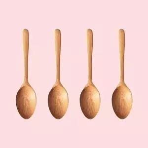 일본식 NH55DV20 감성 우드 숟가락 4세트