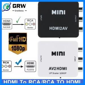 HD 1080P to AV 스케일러 어댑터 비디오 복합 변환기, RCA CVSB L/R 미니 HD2AV TO