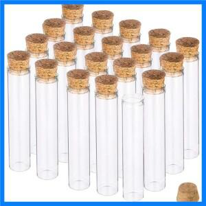 코르크 마개가 있는 투명 유리 튜브 장식 병, 예술 공예 및 기타 소형 프로젝트용, 20 팩, 30ml