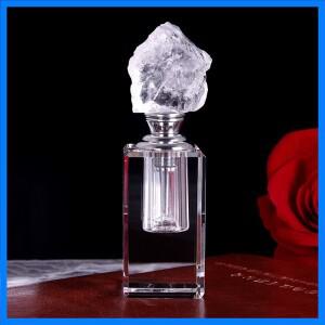 3ml 클리어 천연 석재 석영 크리스탈 향수병 에센셜 오일 병 컬렉션 리필 가능 빈 휴일 선물