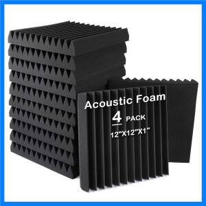 어쿠스트 폼 패널 스튜디오 방음 스폰지 패드, 흡음 치료 KTV 천장 벽 스티커, 12 