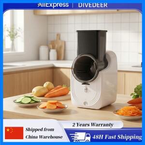 다이브디어 다기능 전기 사이클론 야채 커터 홈 키친 원더: 스톰 파워드 슈레더 & 슬라이서