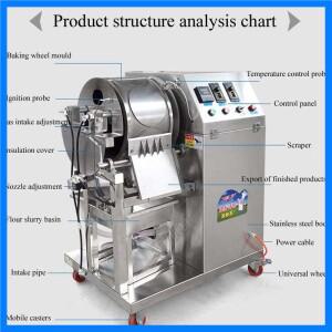 완전 자동 크레페 팬케이크 기계 스프링롤 계란말이 제조기 두리안 천겹