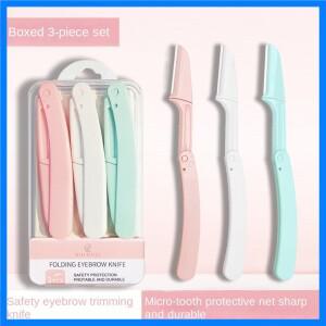 안전 접이식 여성용 얼굴 면도기 눈썹 트리머 블레이드 안티 스크래치 메이크업 도구