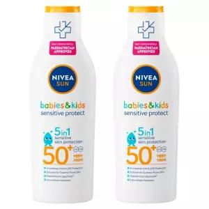 NIVEA 니베아 베이비 키즈 5in1 센스티브 프로텍트 선크림 로션 200ml 2개