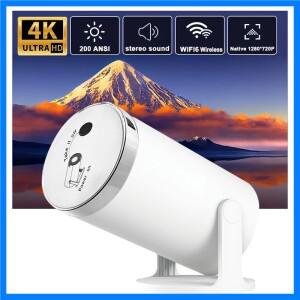 HY300PRO+ 프로젝터 안드로이드 11.0 200ANSI WiFi6 Allwinner H713 Mali-G312 듀얼 HD 720p 4K 자동 보정