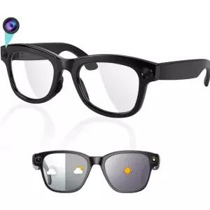 카메라 2000W AI 실시간 번역 블루투스 오디오로 스마트 글래스 업데이트 - 카메라가 장착된 여행 스포츠