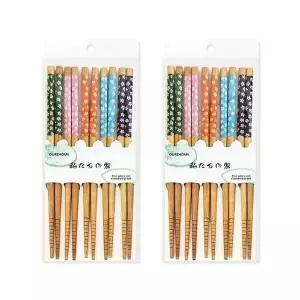 일본식 OQ56OQ02 대나무 고급 젓가락 세트 5P 2세트 블러썸 나