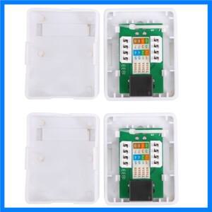 2개입 Cat6 RJ45 표면 장착 박스 비차폐 단일 포트 표면 장착 박스 ABS RJ45-8P8C 장착 박스 정보 네트워크