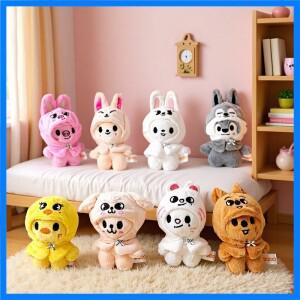 SKZOOO 플러피 키체인 스트레이 키즈 토이 한종국 매직 스쿨 빈 아이즈 FM 망토 인형 어린이 생일 선물