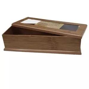 죽향 QY68YA70 대나무무늬 업소용 수저함 투명