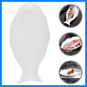 세라믹 물고기 모양 접시 부드러운 서빙 접시 뷔페 음식 애피타이저 컵케이크 생일 파티 가족 모임 모던 스