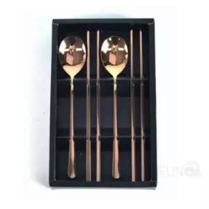 수저세트 PW69UK01 2인 로즈골드 급식수저 수저젓가락세트 업소