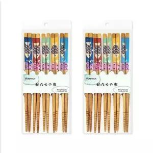 일본식 UR63HY68 대나무 고급 젓가락 세트 5P 2세트 잉어 나무