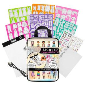 FASHION ANGELS 패션 디자인 조명 패드 스케치 패드, 12521 포함, 태블릿, 트레이싱 라이트 USB 멀티 업 세트 초박형