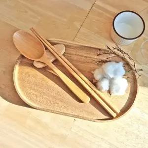 느티나무 QH27KD26 원목 수저 세트 숟가락 젓가락 스푼 나무 우