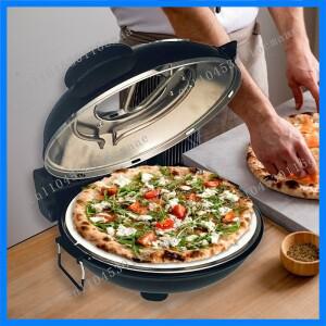가정용 블랙 레드 온도 조절 전기 피자 메이커 휴대용 다기능 더블 미니 오븐