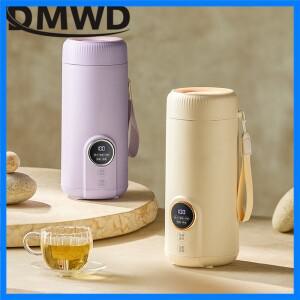 DMWD 전기 워터 컵 주전자 휴대용 물 끓는 온도 조절 난방 보일러 홈 여행 보온병 스튜 550ml
