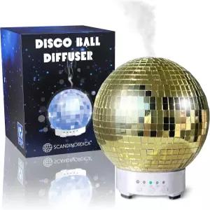 디스코 볼 디퓨저 회전 - 속삭이는 조용한 작동이 가능한 에센셜 오일 가정용 귀여운 향기 데코 중간