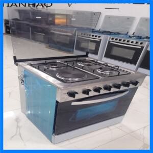 3가스 1전기 결합 오븐 60x60 상업용 가스레인지 공장 직배송 가능