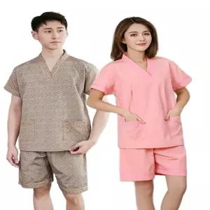 사우나 찜질방 숯가마옷 찜질복 상하의 황토 세트