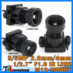 HD IP 와이파이 네트워크 카메라용 CCTV 렌즈, M12 650 IR 필터 마운트, 3MP 2.8mm 4mm F1.0 1/2.7 인치