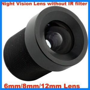 IR 민감 렌즈, 필터 미포함, CCTV IP USB 카메라용, M12 마운트 6mm, 12mm