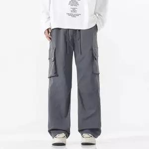썬더볼츠 남성 남성용 팬츠 빈티지 스트링 카고 바람막이 아웃도어 배기핏 KKE1