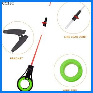 분리 가능하고 교체 가능한 팁이 있는 플라스틱 얼음 낚싯대 미니 휴대용 겨울 미끼 낚시 액세서리 CC33