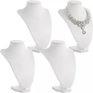 히드유우 4개 목걸이 진열대 홀더 주얼리 흉상 판매용 홈 스토어 무역 박람회 사진 소품 소매(벨벳)