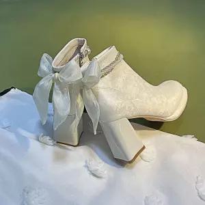 여성 웨딩슈즈 화이트 단화 봄가을 구두