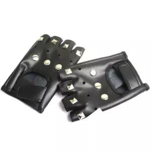 오토바이 인조 징박힌 반손가락장갑 장갑 가죽 오토바이가죽장갑