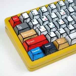 호환  KBDiy 일본어 Magan Keycap 한글 PBT 체리 프로필 Alice 60 식 키보드 게임용 키캡 분할 공간 ISO 7U