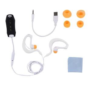 호환 훌륭한 수영 랩용 블루투스수중 헤드폰 포함 MP3 음악 플레이어 수상 스포츠 짧은 코드 4GB-블랙