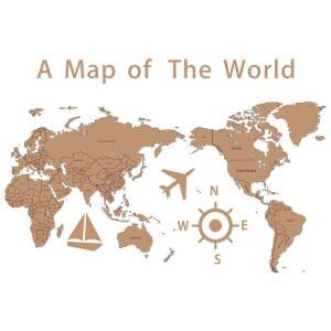 세계지도 코르크 보드 조각 사무실 베이스 그레이 여행 스티커 3D 벽장식 타원형