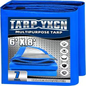 TA*RP YXCN 방수 6x8 피트 7 밀 두께의 폴리 커버는 20인치마다 금속 그로밋으로 자외선 저항성 찢어짐