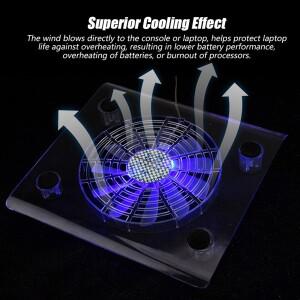 호환 초저소음 USB 노트북 쿨러 냉각 패드 팬  LED RGB 조명 포함  PS4  선풍기