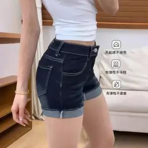 팔콘 여친 여성 가을 진청 반바지 롤업 힙업 핫팬츠 청반바지 슬림핏 A라인 KKE3