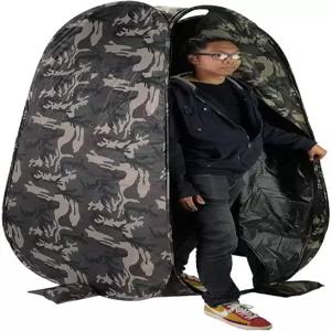 포토디옥스 접이식 휴대용 실내/외 탈의실 - 카모 6피트 4인치 x3피트 6인치 팝업 드레싱 텐트