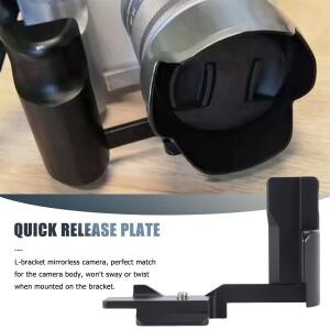 호환 훌륭한 캐논 EOS M100 카메라용 L-브래킷 플레이트 퀵 릴리스 수직 촬영 핸드 그립 홀더 보드 검정색