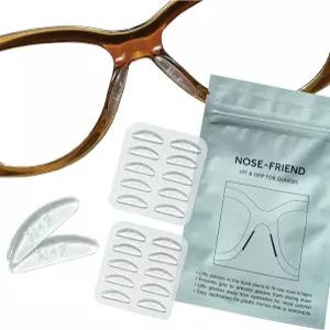 NOSE FRIEND 10켤레 1.2mm 초박형 안경용 그립 코 패드 추가 미끄럼 방지 작은 다리 (10켤레 클리어)