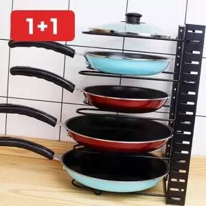 후라이팬 정리대 5단 주방 선반 냄비 폭조절 수납