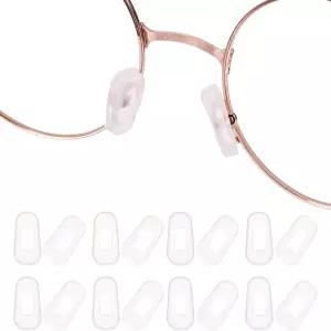 Ymapinc 슬립 온 노즈패드 안경 8쌍 소프트 실리콘 클리어 커버 코 패드 교체용 쿠션 초경량 액세서리