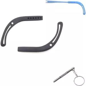 부드러운 안경 템플 팔 커버 소매 끝 팁 이어 쿠션 양말 컴포트 블랙