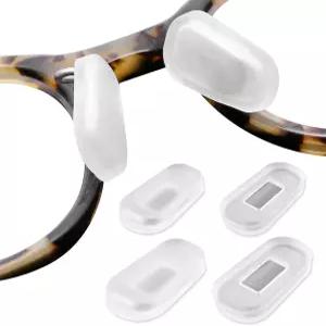 12PCS 소프트 안경 코 패드 커버 실리콘 수리 키트 3.35x0.67 인치 미끄럼 방지 조각/코 브릿지용 보호