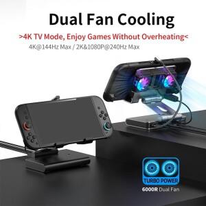 호환 스위치 2용 6 in 1 RGB 도킹 스테이션  듀얼 쿨링 팬 게임 콘솔 독  높이 조절식 도크 브래킷  HDMI 4