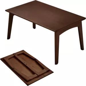 쿠아브너 대나무 커피 테이블 접이식 일본식 바닥 책상 로우 티 조립식 없음 26x16x12인치 휴대용 침실