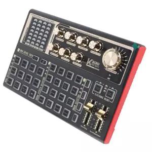 라이브 사운드 카드 전문 사운드 믹서 음성 변조기 1200mAh 컴퓨터용 스마트폰 태블릿 라이브 스트리밍 게